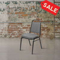 Flash Furniture FD-BHF-1-SILVERVEIN-BCG-GG HERCULES Series Trapezoidal Back Stacking Banquet Chair with 2.5